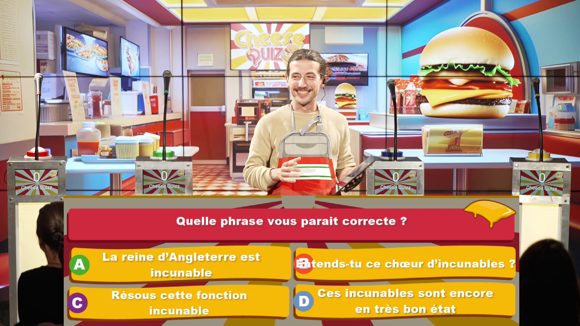 Jeu, quiz ou challenge tourné en studio